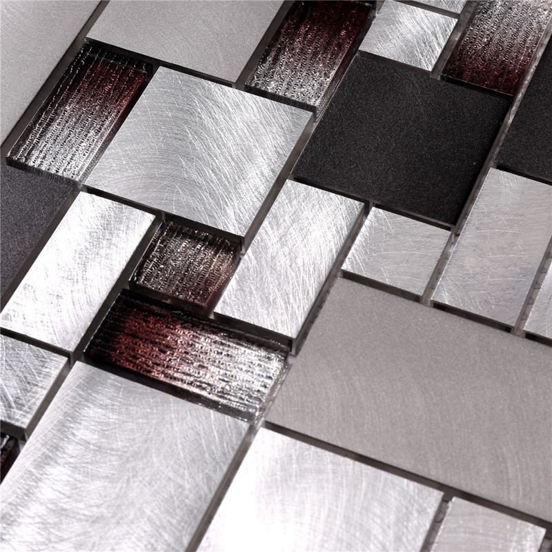 Azulejo de mosaico de aluminio en vidrio laminado