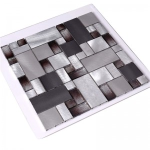 Azulejo de mosaico de aluminio en vidrio laminado