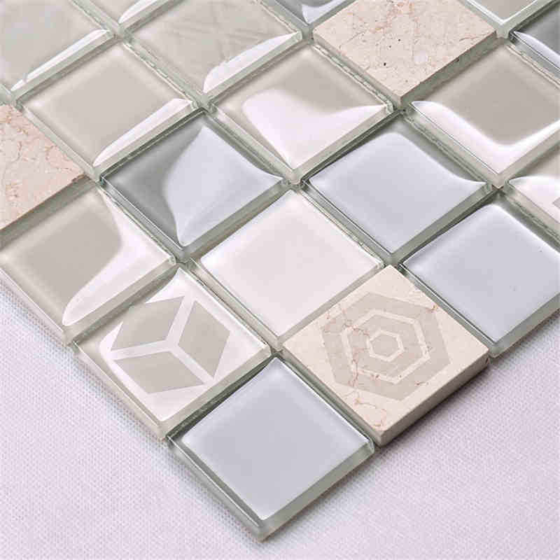 Nuevo diseño Patrón Cristal Mezcla de vidrio Mármol de mármol Azulejo mosaico de oro Azulejo de oro Azulejo de oro negro Azulejo de porcelana de oro Calacatta Para la cocina Backsplash