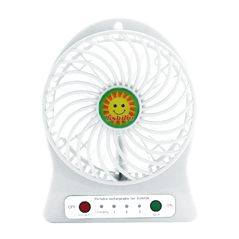 Ventilador portátil recargable de electrones de litio de enfriamiento de aire de verano Ventilador de banco de energía