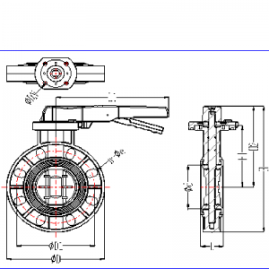 válvula mariposa upvc