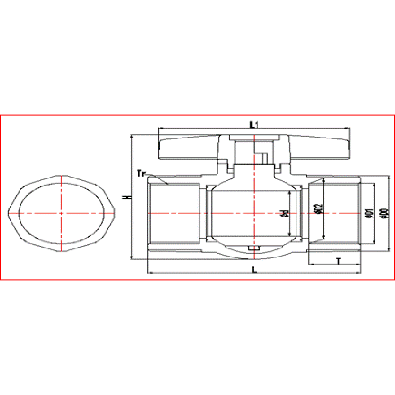 válvula de bola roscada upvc