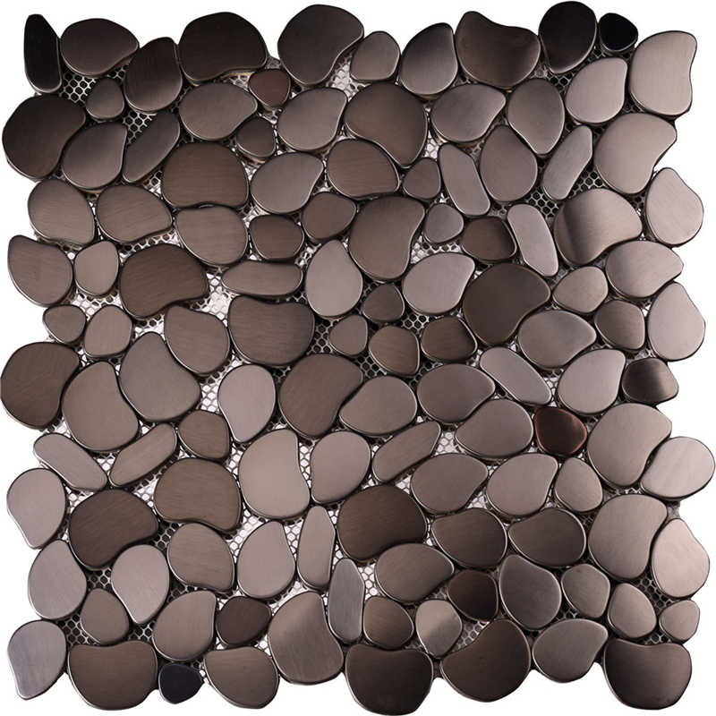 Matt 304Azulejos de pared de mosaico irregular de acero inoxidable
