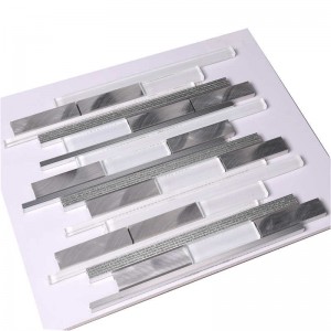 Azulejos de mosaico de pared de baño de aluminio y aluminio súper blanco