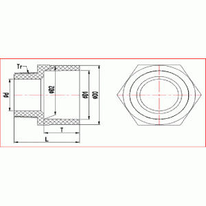 Adaptador macho UPVC