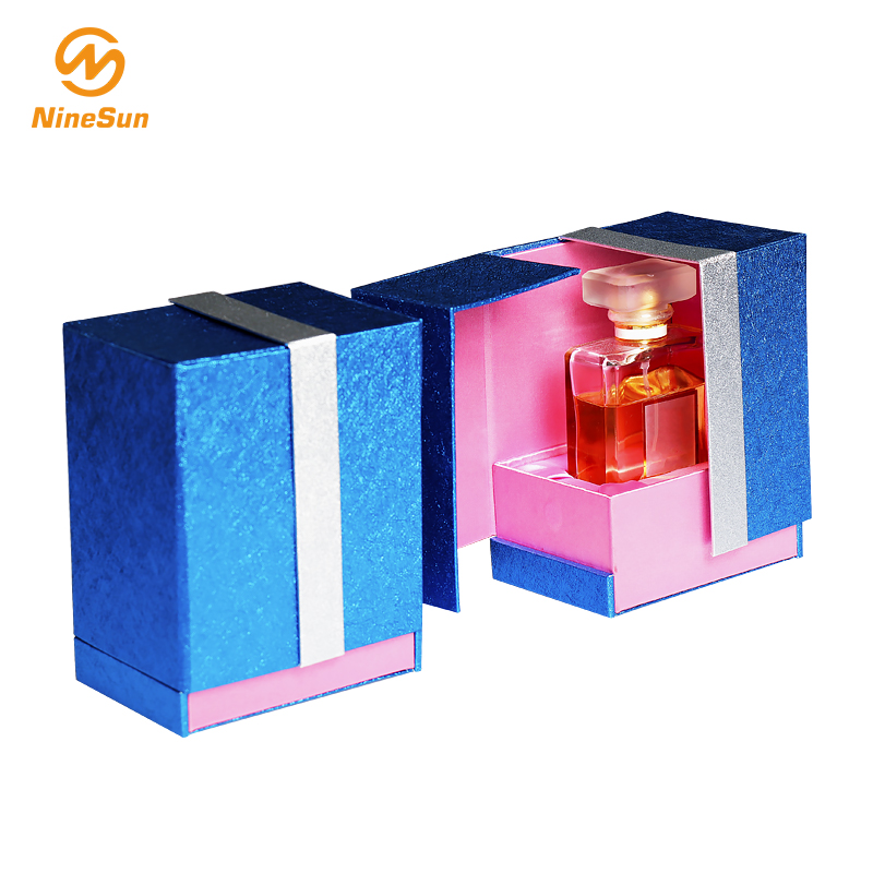Paquete de regalo de almacenamiento de perfume Caja de cartón Embalaje Caja de almacenamiento cosmética plegable para regalo Caja de almacenamiento de aceite hecha a mano