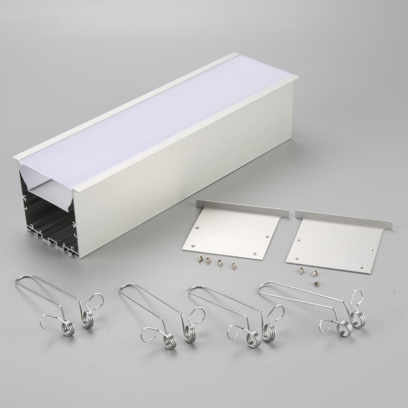 Perfil de aluminio ancho anodizado claro para tira de LED