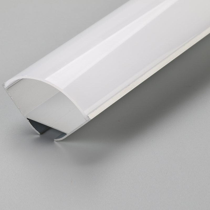 Perfil de aluminio anodizado de esquina ancha para canal de tira de LED