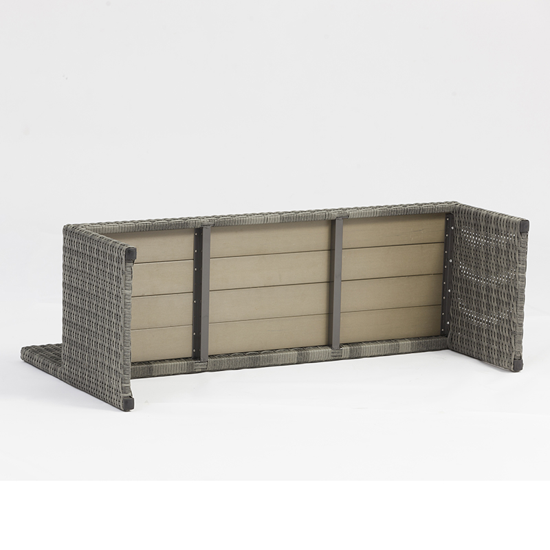 Los muebles al aire libre del banco de parque de la tabla del rectángulo de la rota de aluminio fijaron con el agujero del paraguas