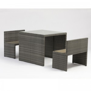 Los muebles al aire libre del banco de parque de la tabla del cuadrado de la rota de aluminio fijaron con el agujero del paraguas