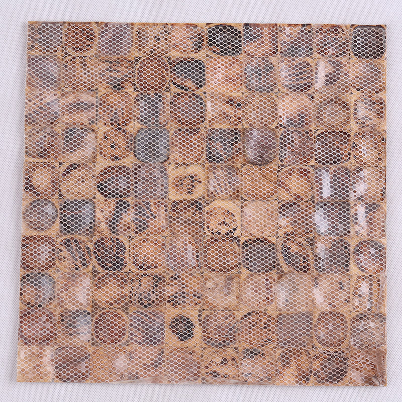 Azulejos naturales de la pared de la decoración del mosaico de Shell del coco del diseño creativo