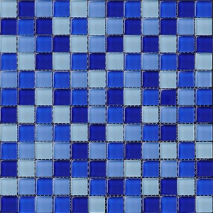 Teja mezclada de la piscina del negro del color del mosaico de cristal barato del precio bajo