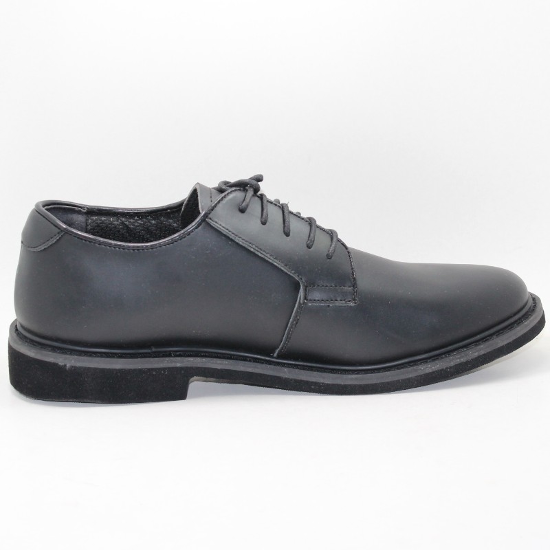 Black Action Leather Oxford Dress Militar Oficial Hombre Zapatos