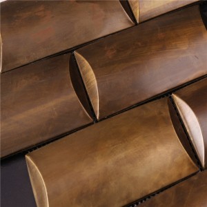 Azulejos de mosaico cobrizos vintage para la decoración del lobby HSW18126