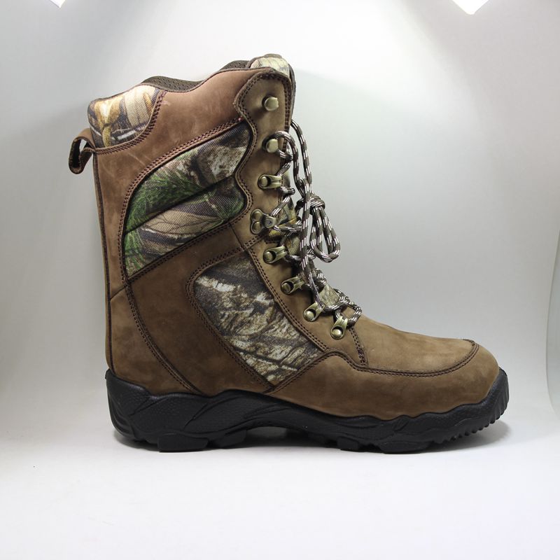 Parte superior de cuero nobuck con zapatos de camuflaje