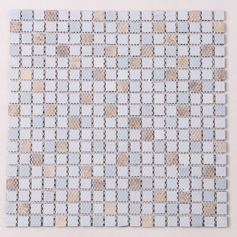 Backsplash de cerámica mezclado del baño del mosaico de cristal decorativo iridiscente de la teja de la pared para la venta