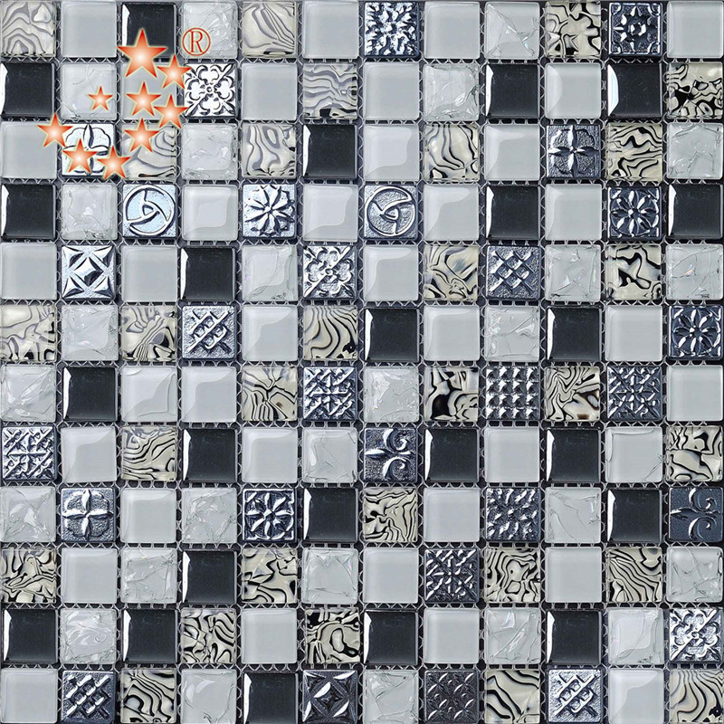 Mosaico del papel de la teja de la pared de cristal cristalina marroquí de los proveedores de AE01 China