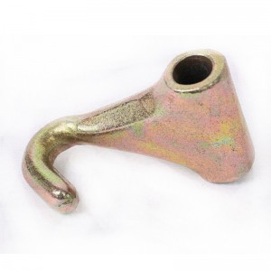 Gancho de dedo forjado amarillo plateado