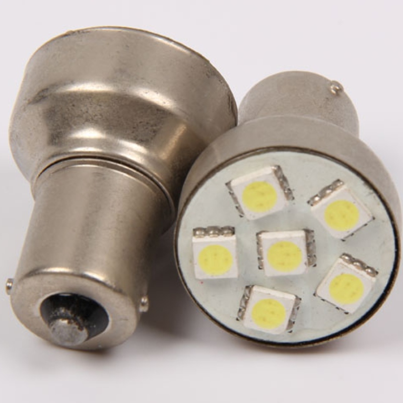 Luces de giro del vehículo 6smd 5050 luz de señalización de giro s25 1156 p21w