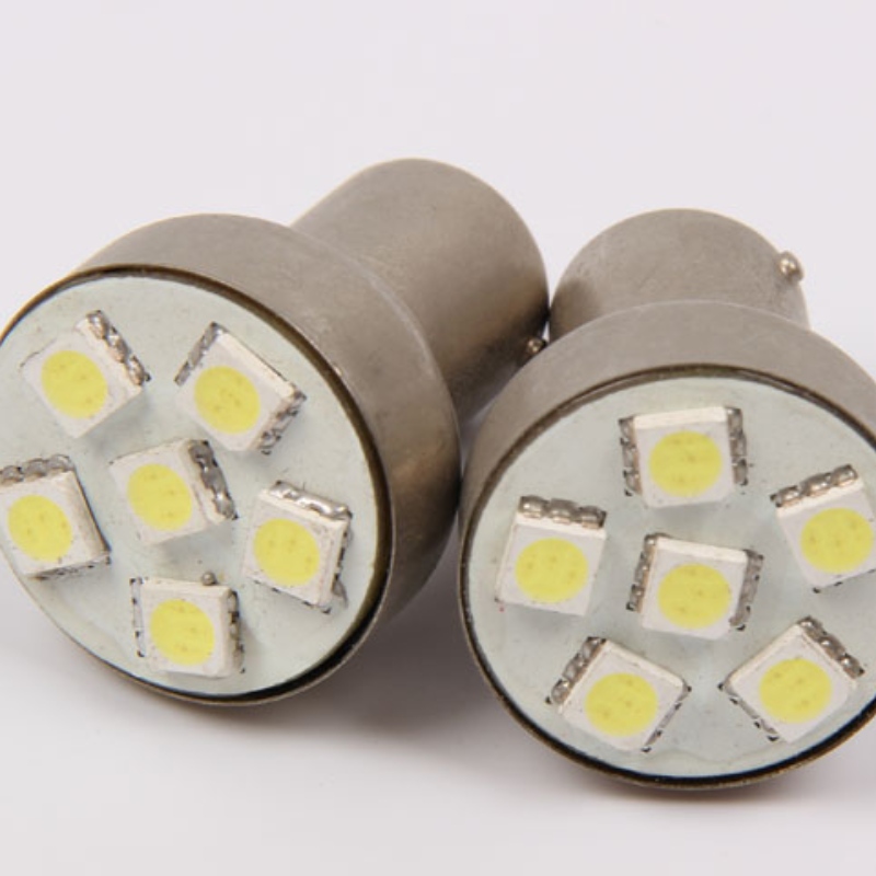 Luces de giro del vehículo 6smd 5050 luz de señalización de giro s25 1156 p21w