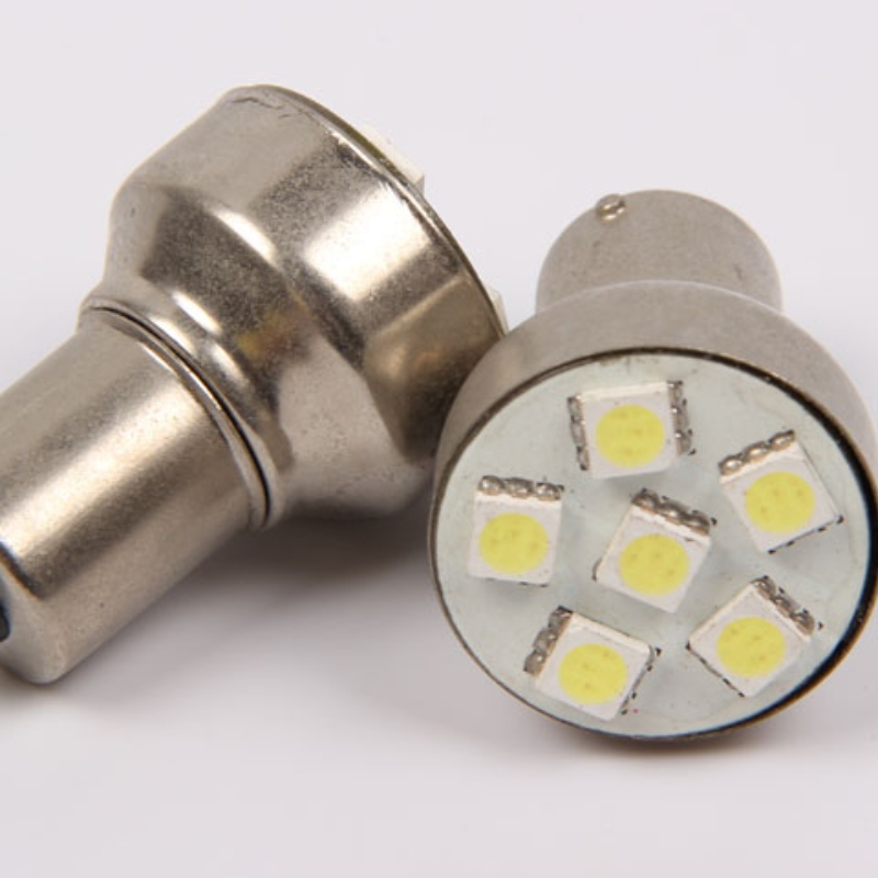 Luces de giro del vehículo 6smd 5050 luz de señalización de giro s25 1156 p21w