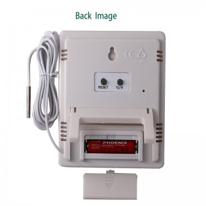 Higrómetro termo del LCD de la alarma de la luz de sonido del precio de fábrica de la alta precisión con el sensor externo