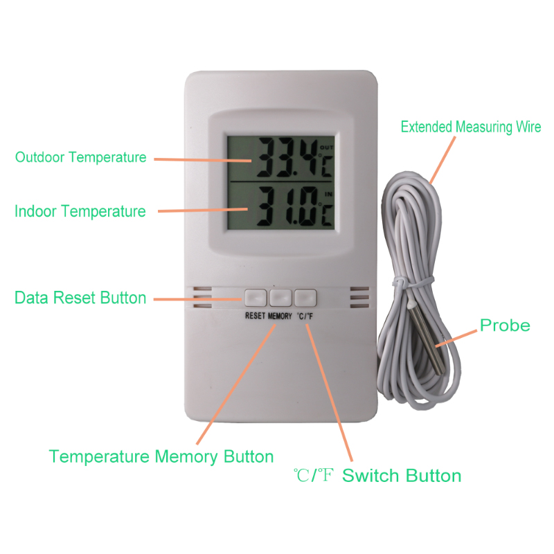 Termómetro al aire libre interior de la prueba caliente del grado de la temperatura de la venta