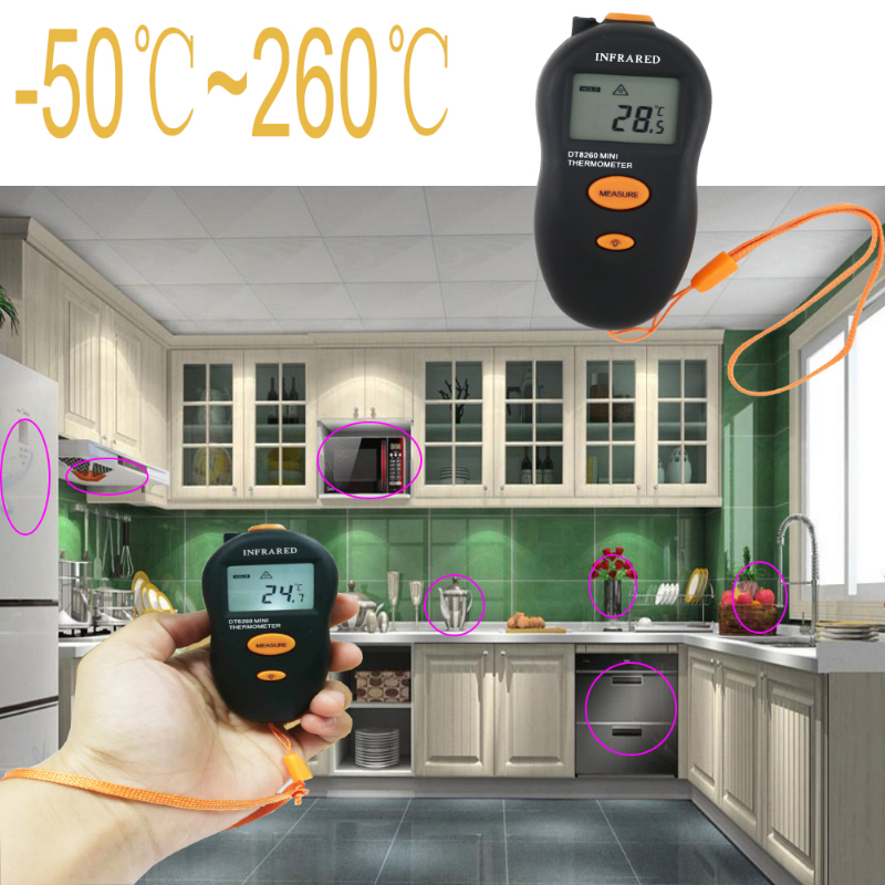 Termómetro infrarrojo inalámbrico portátil y seguro Conevinetive Termómetro de temperatura de monitoreo en tiempo real múltiple