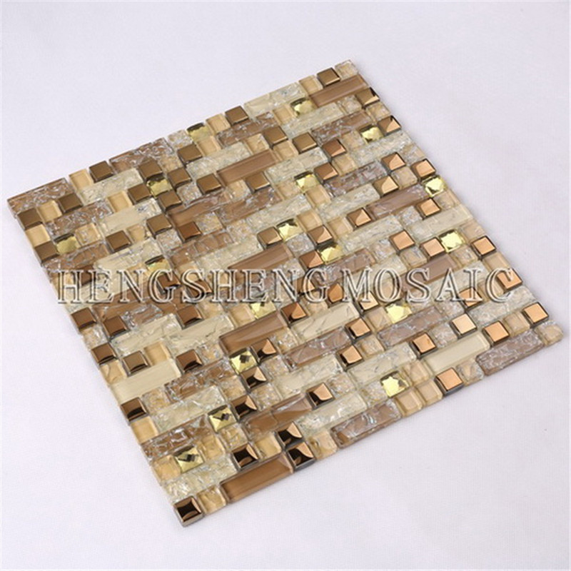 HY06 Venta al por mayor pegatinas de pared color de cristal azulejo azulejos mosaicos imágenes