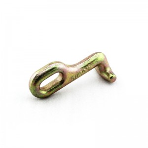 Gancho forjado G70 T con conexión soldada, chapado en amarillo