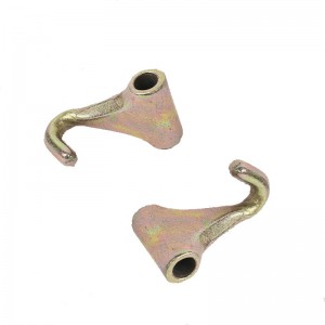 Gancho de dedo forjado amarillo plateado