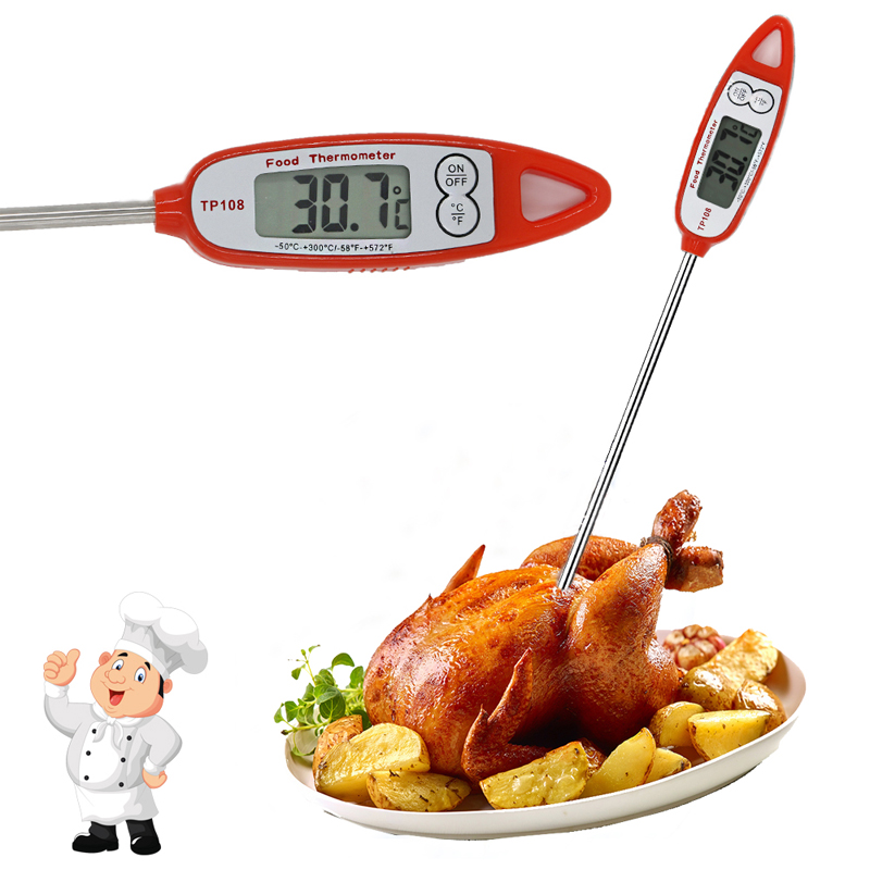 Termómetro de alta calidad de la comida del maderero de datos de temperatura impermeable de un solo uso del bajo costo