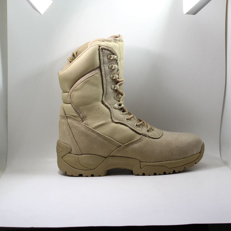 Botas de combate militares del desierto de cuero de ante con tobillo alto
