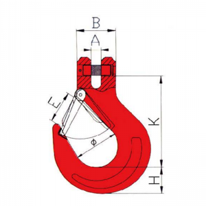 G80 Clevis Sling Hook con pestillo
