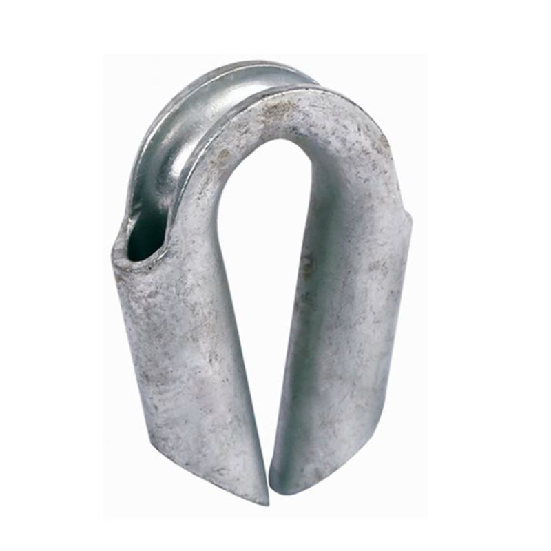 Dedal de tubo de acero galvanizado en caliente para cuerda de fibra