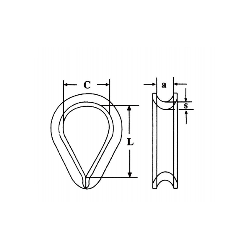 DIN6899 B Cuerda De Alambre Dedal Galvanizado