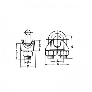 Clip de cable de alambre maleable tipo EE. UU.
