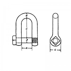 Cadena de pesca de arrastre Shackle mismo