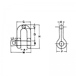 Tipo EE. UU. Forjado Tornillo Tornillo Cadena Pin