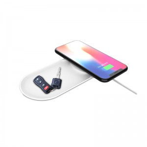 KPS-X701 Bonito diseño de alta calidad pequeña bandeja 10W rápido qi 2in1 cargador inalámbrico
