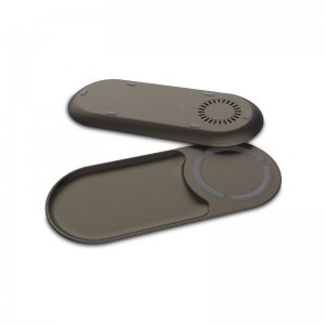 KPS-X701 Bonito diseño de alta calidad pequeña bandeja 10W rápido qi 2in1 cargador inalámbrico