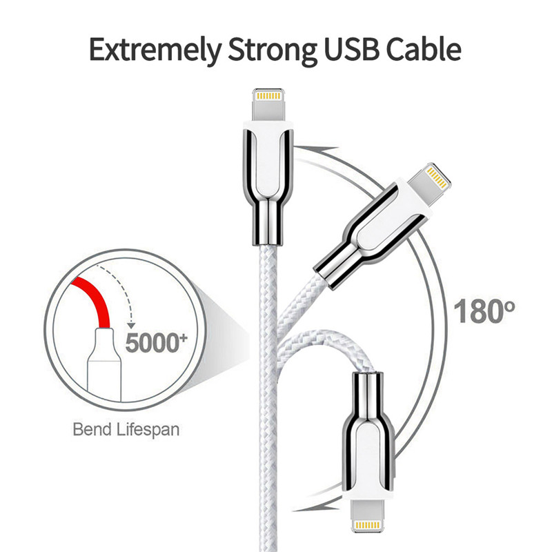 KPS-8445CB cable de nylon de aleación de zinc / hilo de algodón USB