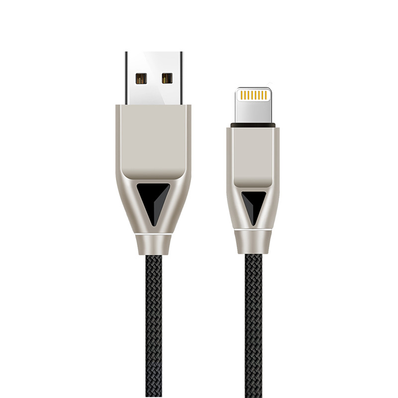 Cable de nylon USB KPS-8449CB -diamond tipo-c / iluminación / micro