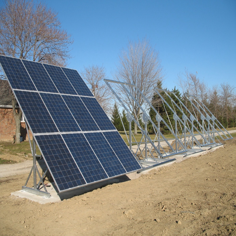 Estructura de acero de energía solar.