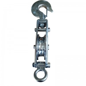 Bloque cerrado de acero inoxidable solo con gancho