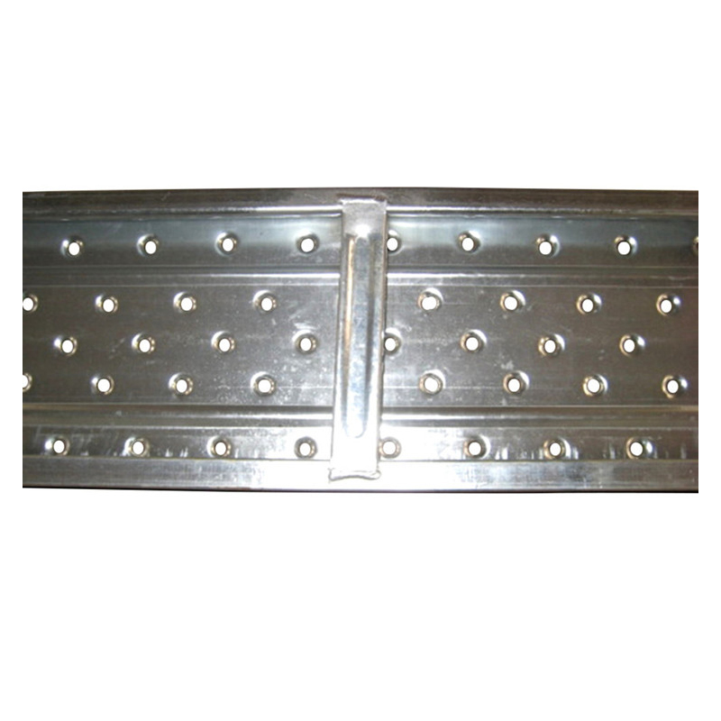 Tablero de metal de andamio galvanizado de ancho 210 con orificio de 10 mm