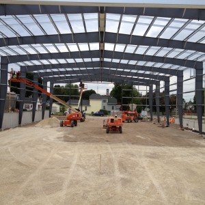 Edificio de acero industrial