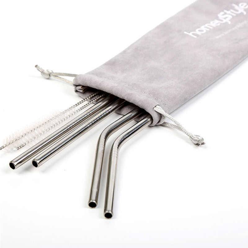 SUS304 (18/8) Metal Straw | Pajas de beber de acero inoxidable de grado alimenticio | Pajitas reutilizables de metal