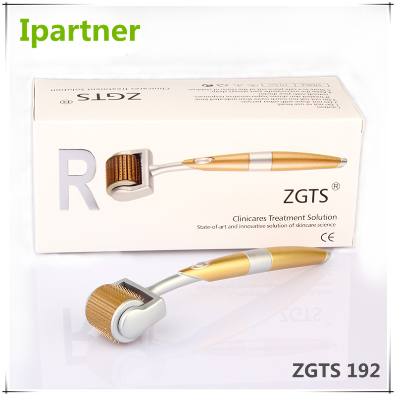 Ipartner El paquete más nuevo ZGTS derma roller 192 agujas para el cuidado facial y el tratamiento de pérdida de cabello
