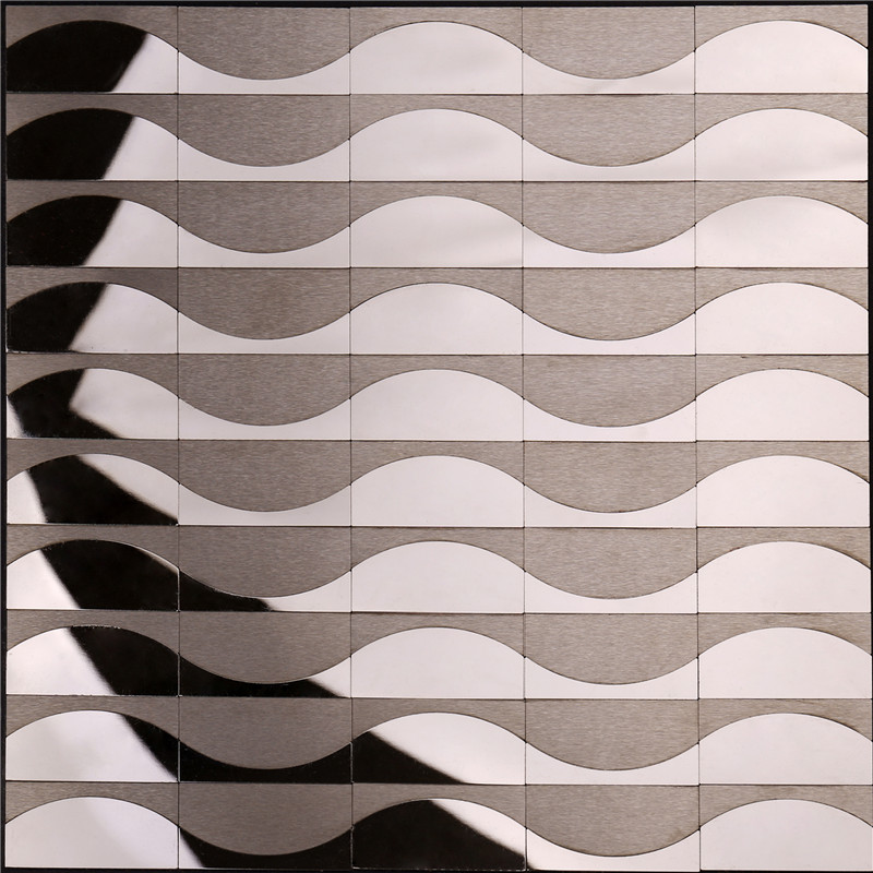 Azulejos de diseño de ondas de dimensiones modernas para Hall HSW18044